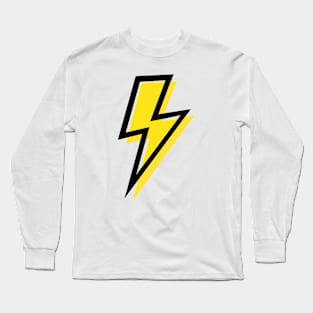 Yellow and Black Lightning Bolts Layered Long Sleeve T-Shirt